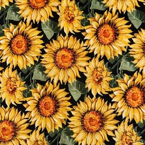 Large Sunflowers Cotton Fabric